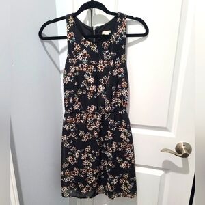Xhilaration Floral Chiffon Dress Zip Back